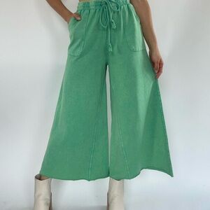 Easel Seafoam Wide-Leg Pants